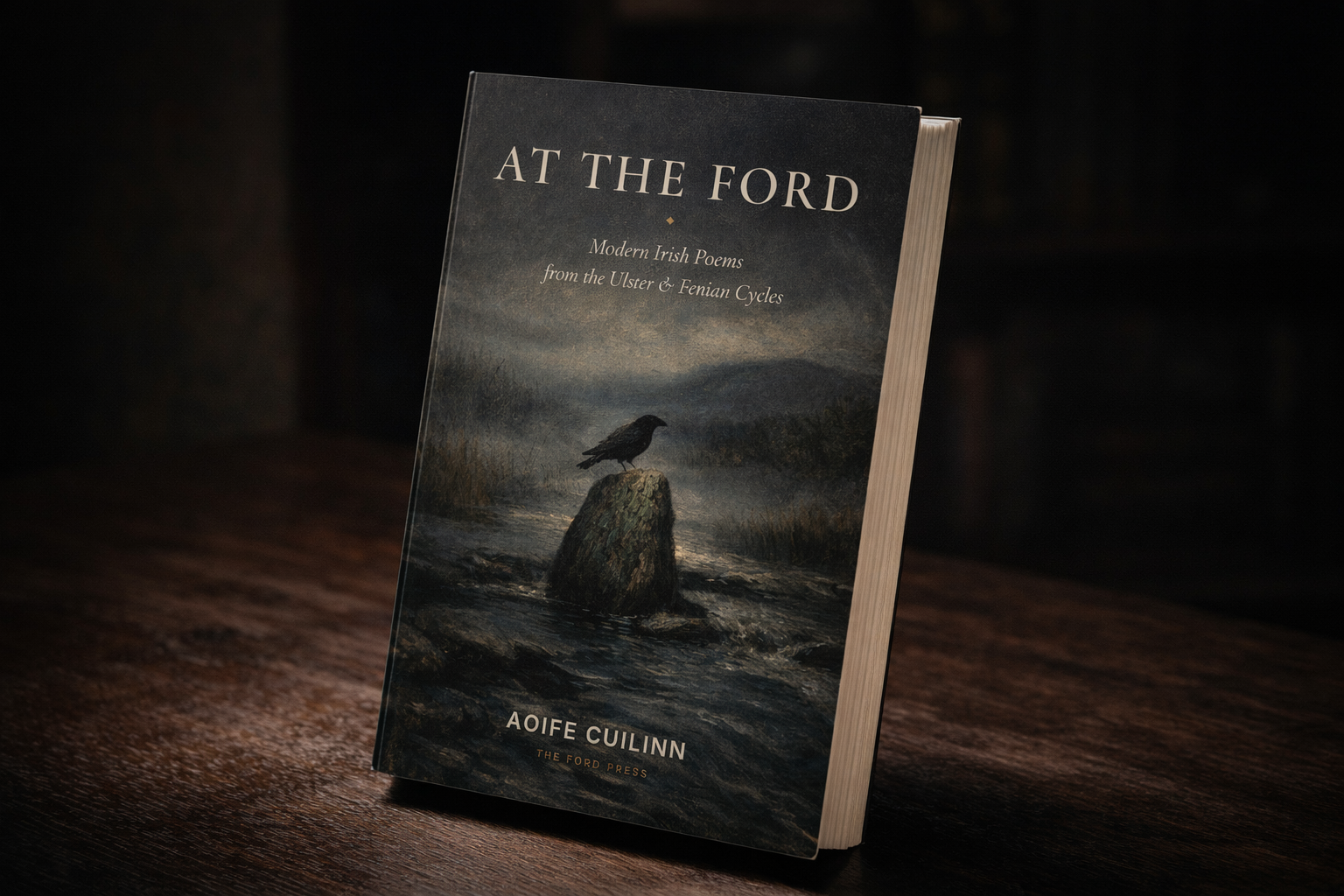 At the Ford three-quarter paperback mockup